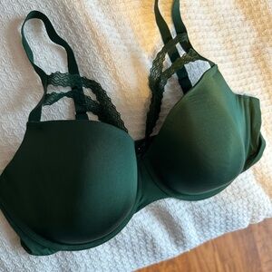 Green Lace Women's Bra